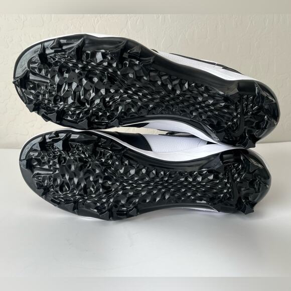 Nike Jordan 1 Mid Alpha menace cleats panda black white 12.5 FJ6805 100 NEW - Picture 9 of 11